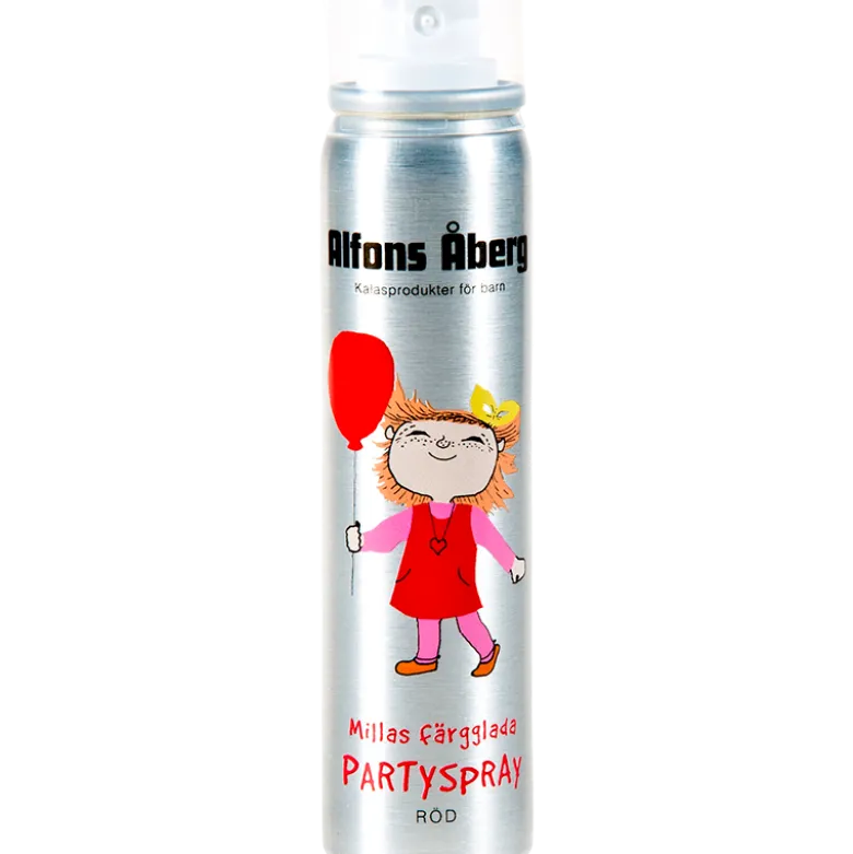 Alfons Åberg Millas Farveglade Partyspray Rød (80 ml)