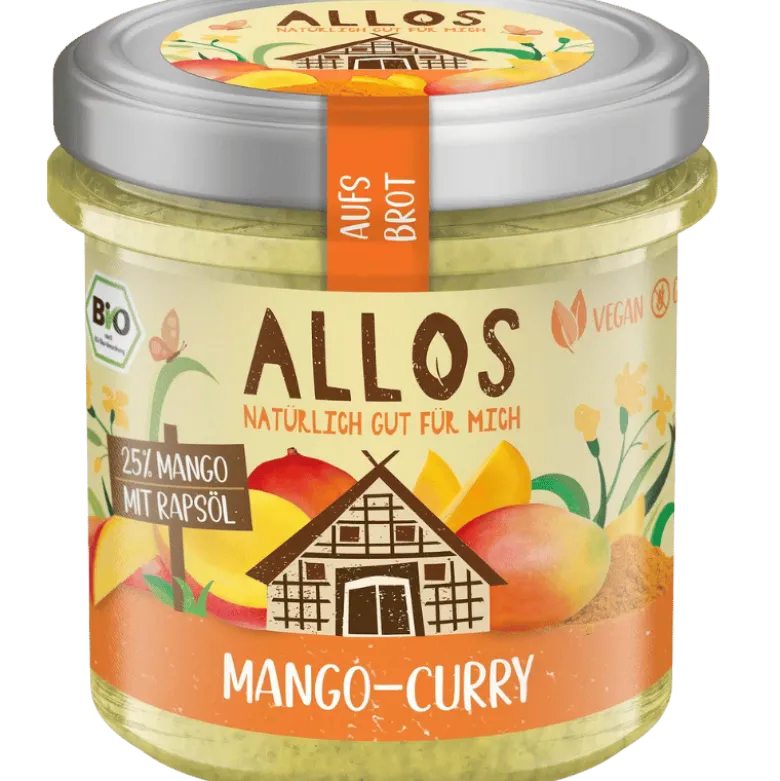 Allos Smørepålæg Auf´s Brot Mango-Karry Ø (140 g)