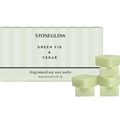 Ambience Stoneglow Vegansk Soja Duftvoks Grøn Figen & Cedertræ (16 stk)