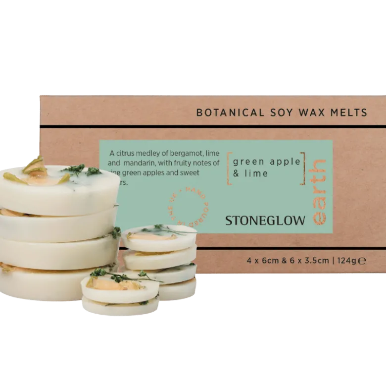 Ambience Stoneglow Vegansk Soja Duftvoks Grøn Æble & Lime (10 stk)