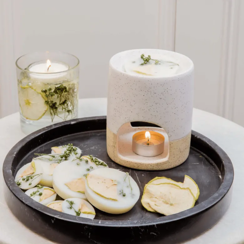 Ambience Stoneglow Vegansk Soja Duftvoks Grøn Æble & Lime (10 stk)