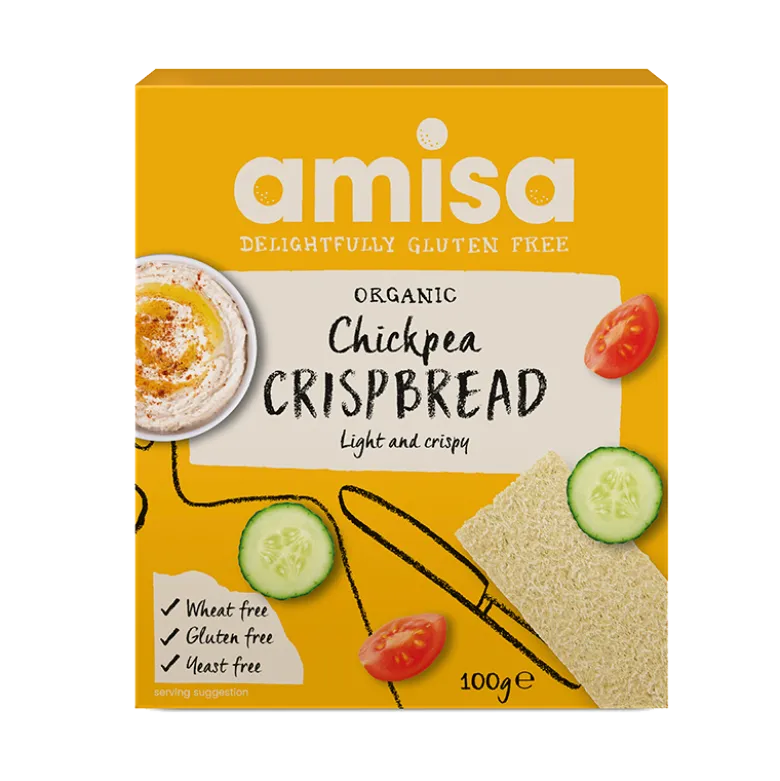Amisa Glutenfri Knækbrød Kikærter Ø (100 g)
