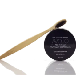 Avojo Activated Coconut Charcoal (30g) + Gratis Tandbørste