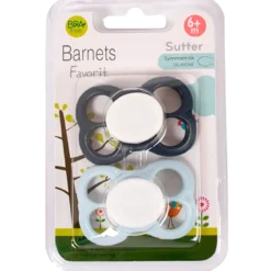 Barnets Favorit Luftsutter Silikone 6+ Mdr. Navy/Lyseblå (2 stk)