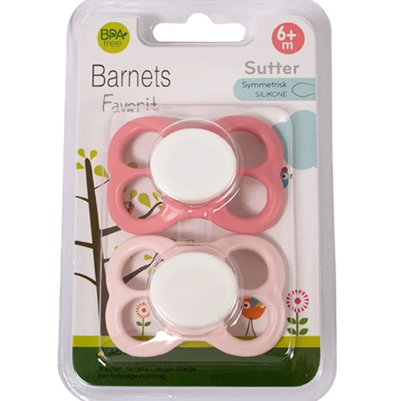 Barnets Favorit Luftsutter Silikone 6+ Mdr. Rosa/Lyserød (2 stk)