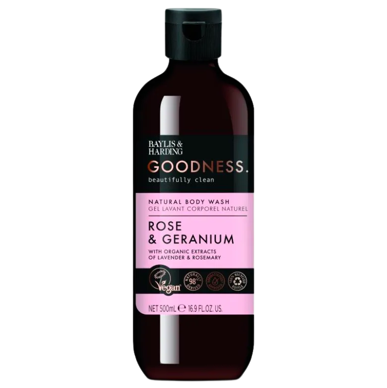 Baylis & Harding Goodness Rose & Geranium Body Wash (500 ml)