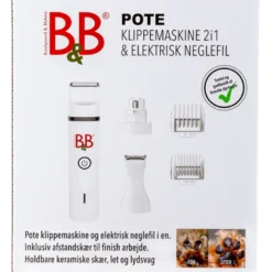 B&B Pote Klippemaskine & Elektrisk Neglefil (1 stk)
