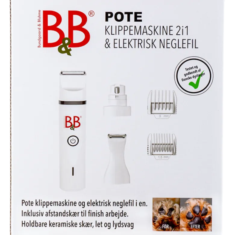B&B Pote Klippemaskine & Elektrisk Neglefil (1 stk)