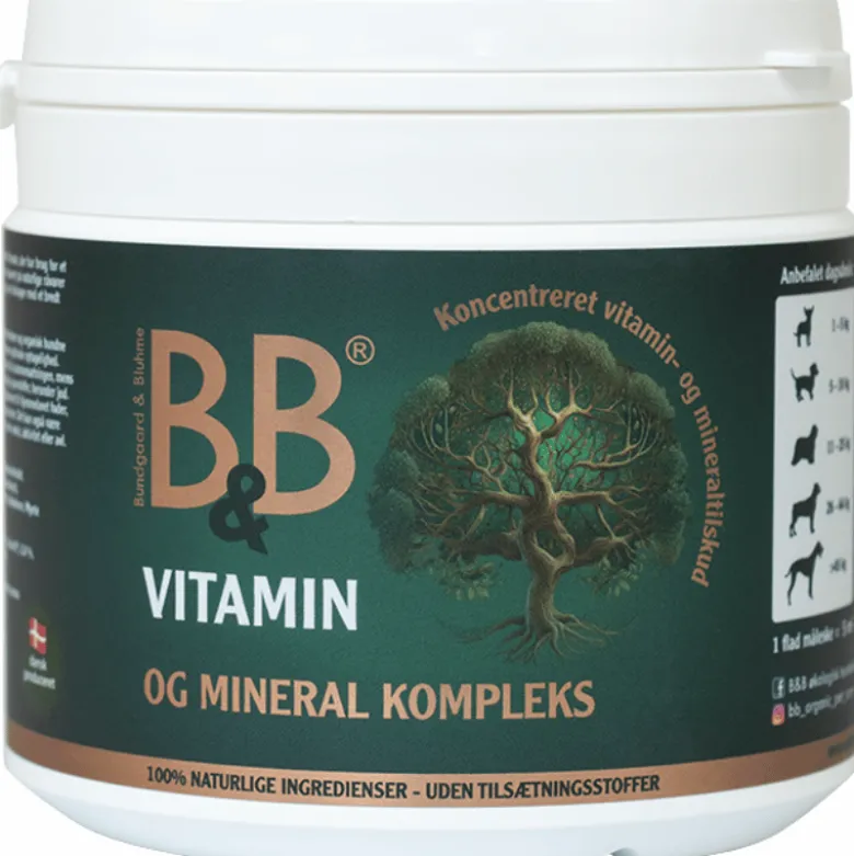 B&B Vitamin & Mineral Kompleks Fodertilskud (300 g)