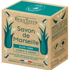 Beau Terra Marseille Sæbebar Aloe Vera (100 g)