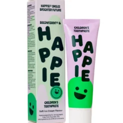 BeConfident Happie™ Children's toothpaste, Fluoride free with HaP (60 ml)