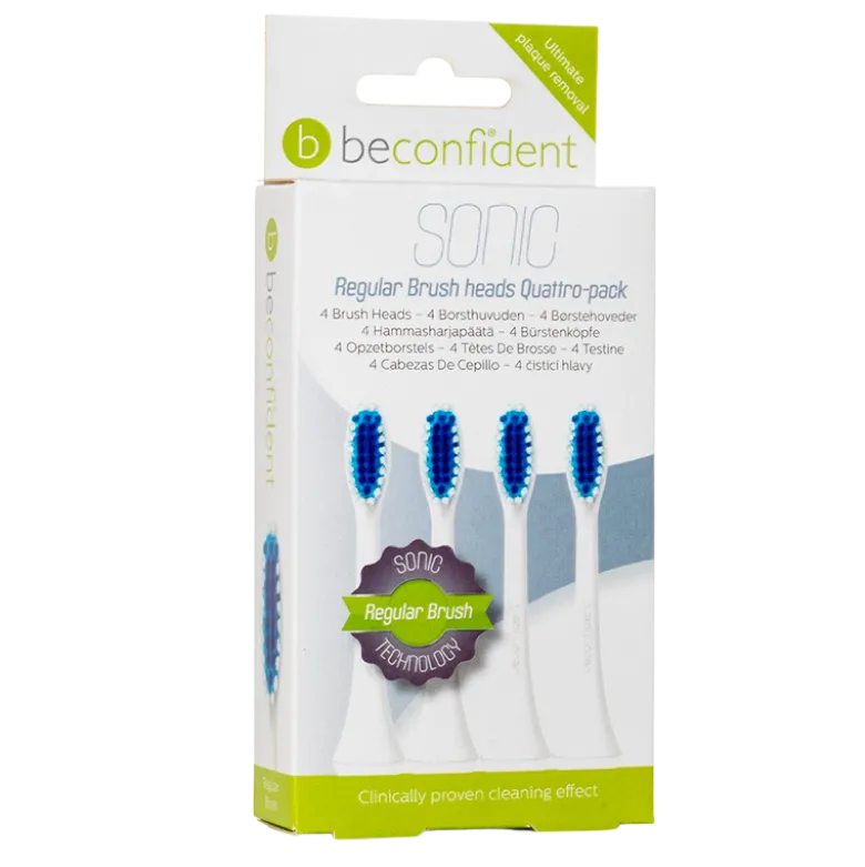 Beconfident Sonic Toothbrush Heads Regular White (4 stk)