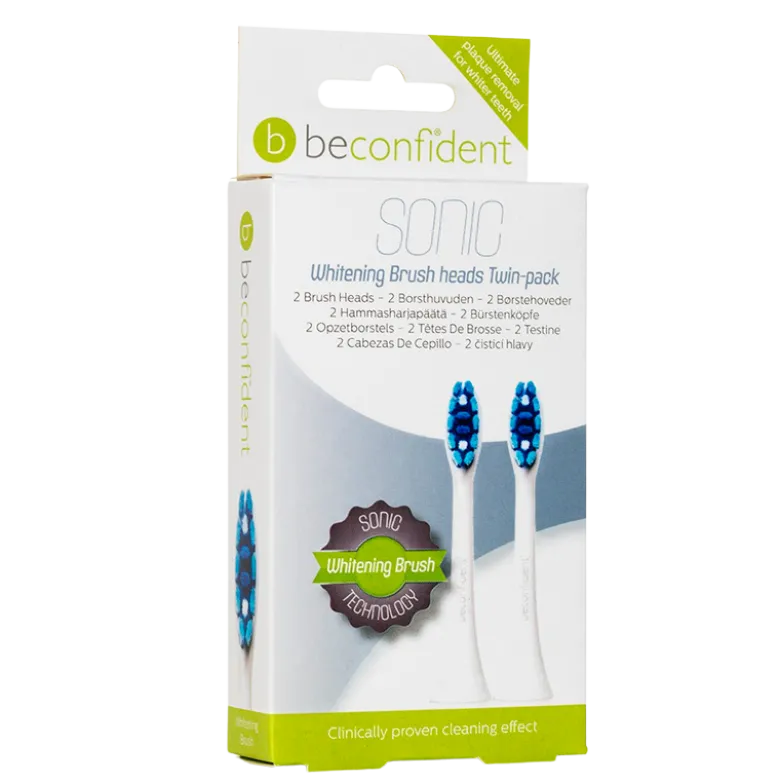 Beconfident Sonic Toothbrush Heads Whitening White (2 stk)