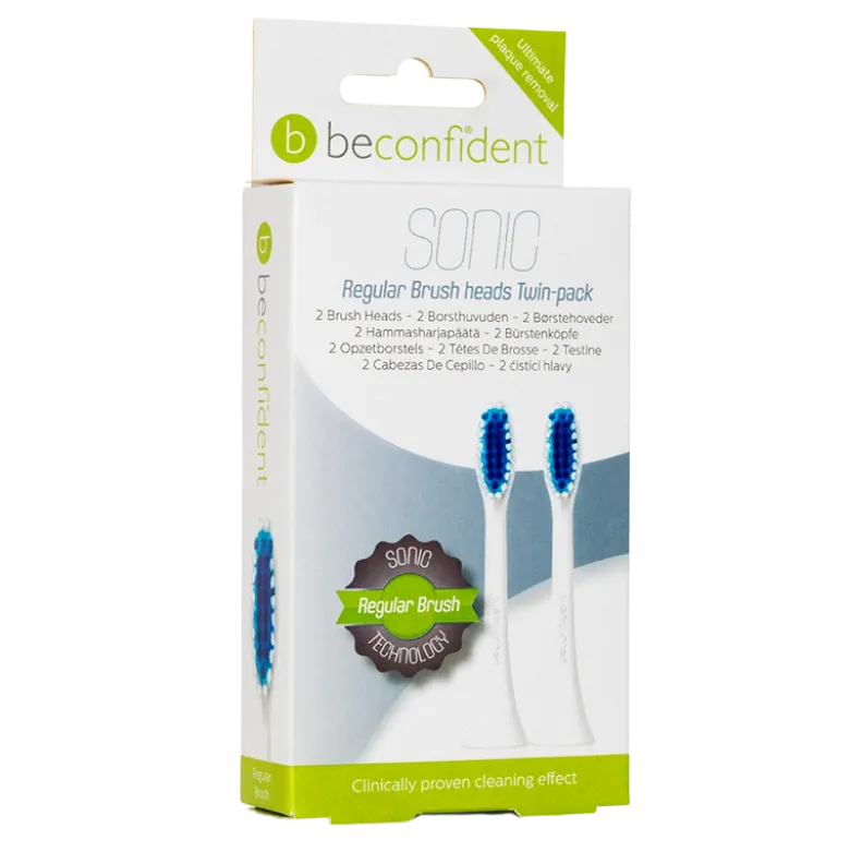 Beconfident Sonic Toothbrush Heads Regular White (2 stk)