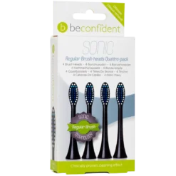 Beconfident Sonic Toothbrush Heads Regular Black (4 stk)