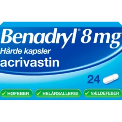Benadryl Kapsler 8 mg (24 stk)