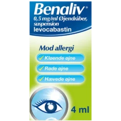 Benaliv Øjendråber 0,5 mg (4 ml)