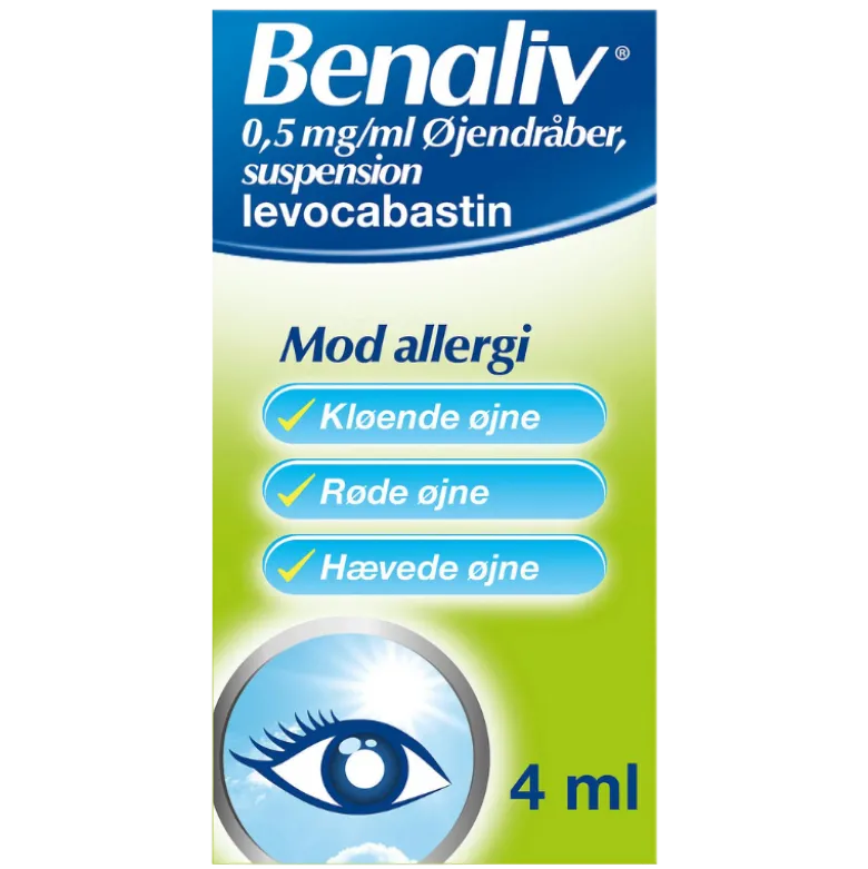 Benaliv Øjendråber 0,5 mg (4 ml)