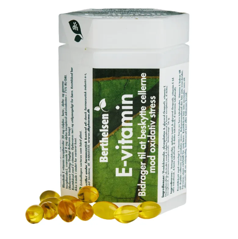 Berthelsen E-vitamin 30 mg (150 kapsler)