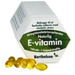 Berthelsen E-vitamin 30 mg (150 kapsler)