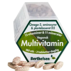 Berthelsen Vegansk Multivitamin (180 tabl)