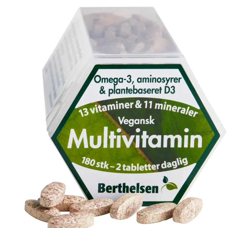 Berthelsen Vegansk Multivitamin (180 tabl)