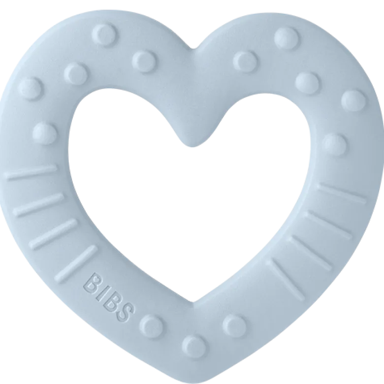 Bibs Baby Bitie Heart Baby Blue (1 stk)