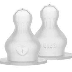 Bibs Baby Bottle Nipple Round Silicone Thick Flow (2 stk)