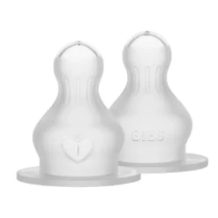 Bibs Baby Bottle Nipple Round Silicone Fast Flow (1 sæt)