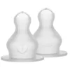 Bibs Baby Bottle Nipple Round Silicone Medium Flow (1 sæt)