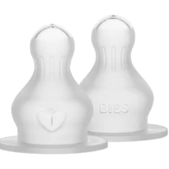 Bibs Baby Bottle Nipple Round Silicone Slow Flow (1 sæt)