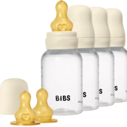 Bibs Baby Bottle Round Latex 150 ml Ivory (4 stk)