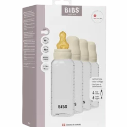Bibs Baby Bottle Round Latex 270 ml Ivory (4 stk)