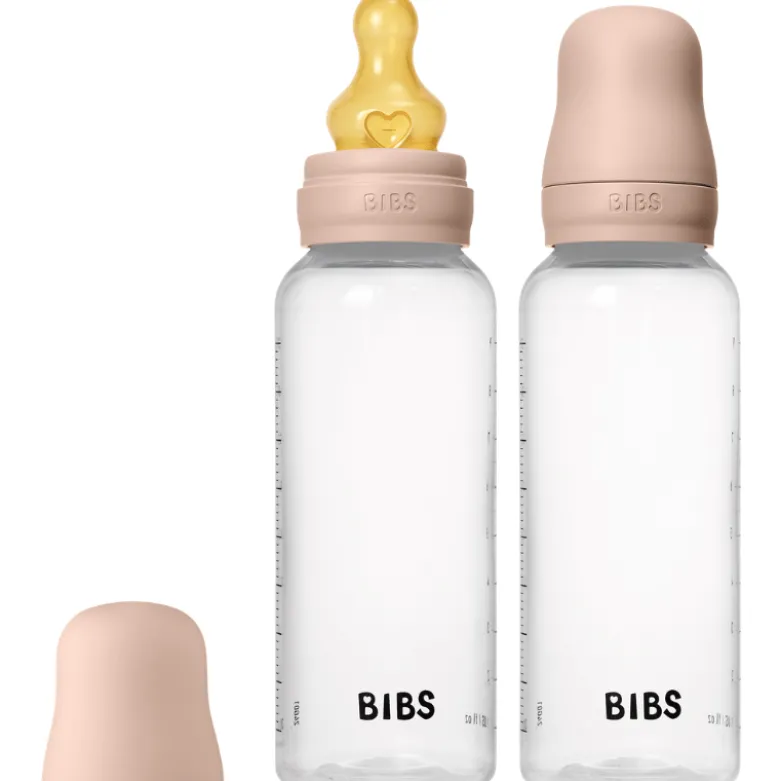 Bibs Baby Bottle Round Latex Medium Flow Blush (2x270 ml)