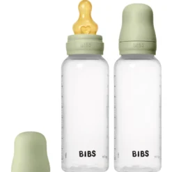 Bibs Baby Bottle Round Latex Medium Flow Sage (2x270 ml)