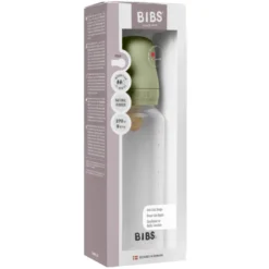 Bibs Baby Bottle Round Latex Medium Flow Sage (270 ml)