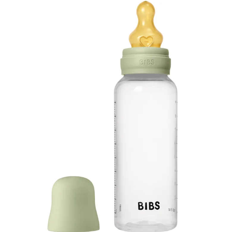 Bibs Baby Bottle Round Latex Medium Flow Sage (270 ml)
