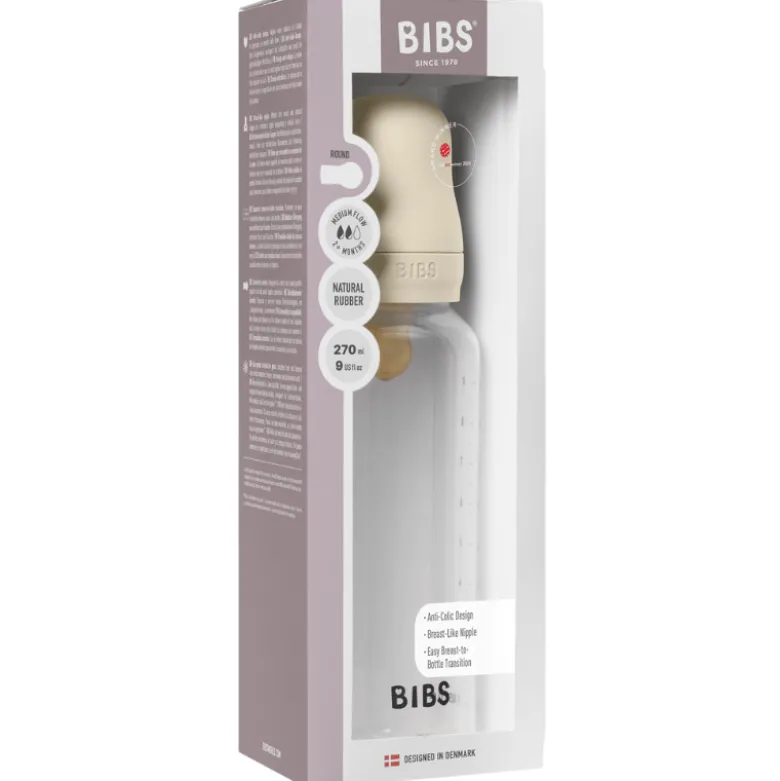 Bibs Baby Bottle Round Latex Medium Flow Ivory (270 ml)