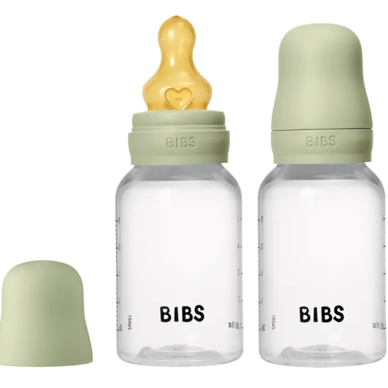 Bibs Baby Bottle Round Latex Slow Flow Sage (2x150 ml)