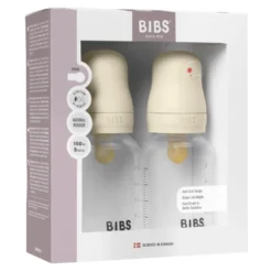 Bibs Baby Bottle Round Latex Slow Flow Ivory (2x150 ml)