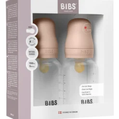 Bibs Baby Bottle Round Latex Slow Flow Blush (2x150 ml)