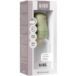 Bibs Baby Bottle Round Latex Slow Flow Sage (150 ml)