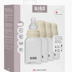 Bibs Baby Bottle Round Silicone 150 ml Ivory (4 stk)
