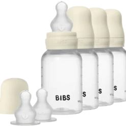 Bibs Baby Bottle Round Silicone 150 ml Ivory (4 stk)