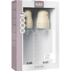 Bibs Baby Bottle Round Silicone Medium Flow Ivory (270 ml)