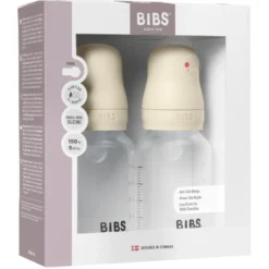 Bibs Baby Bottle Round Silicone Slow Flow Ivory (150 ml)