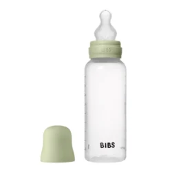 Bibs Baby Bottle Round Silicone Medium Flow Sage (270 ml)