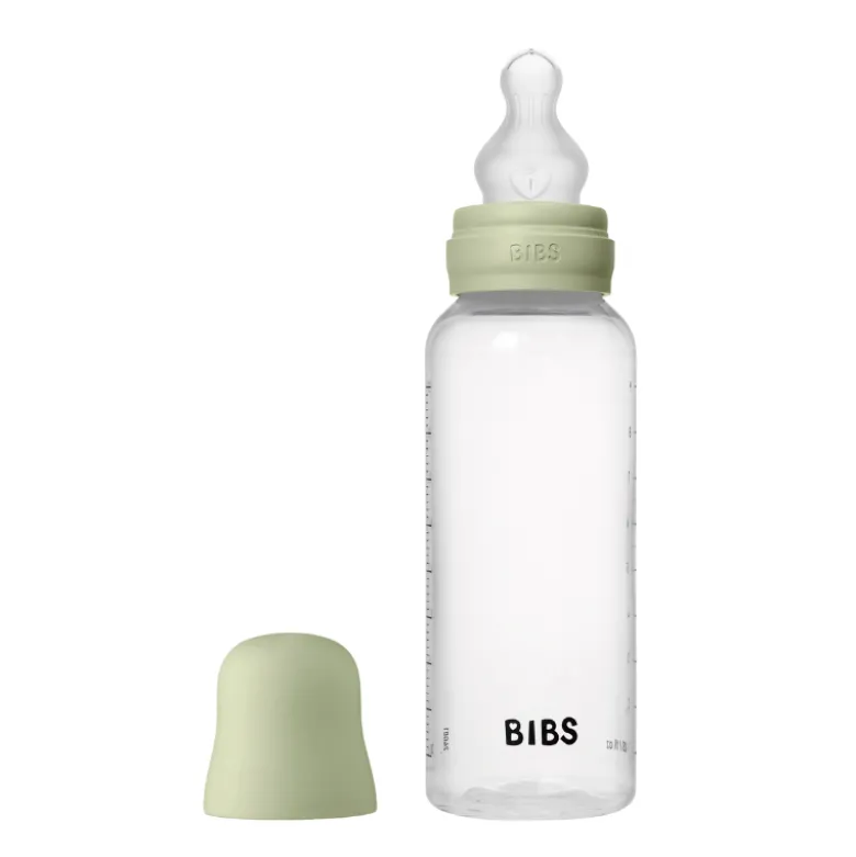 Bibs Baby Bottle Round Silicone Medium Flow Sage (270 ml)