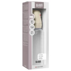 Bibs Baby Bottle Round Silicone Medium Flow Ivory (270 ml)