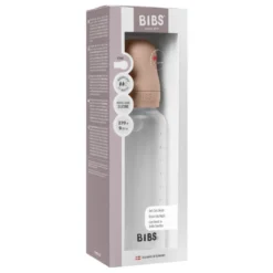 Bibs Baby Bottle Round Silicone Medium Flow Blush (270 ml)